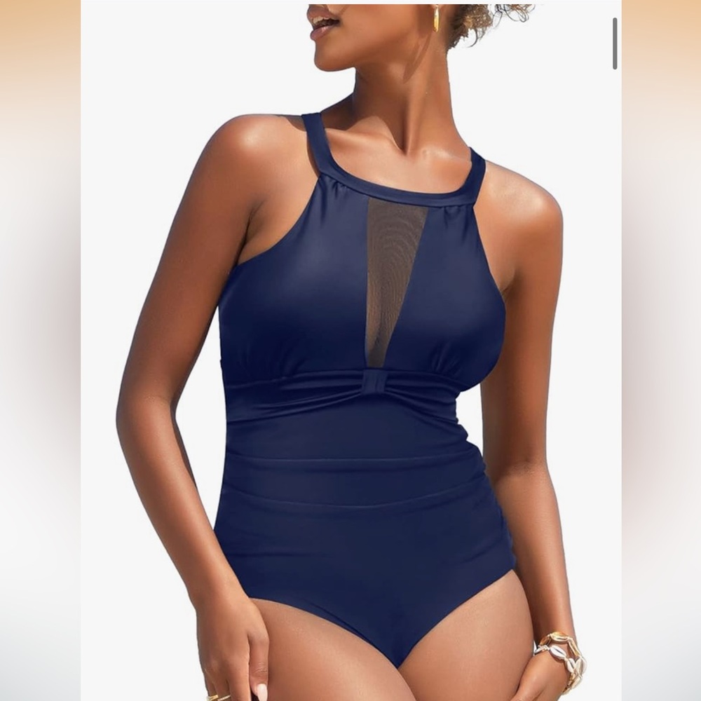 Women's One Piece Swimsuit xxl Navy Blue